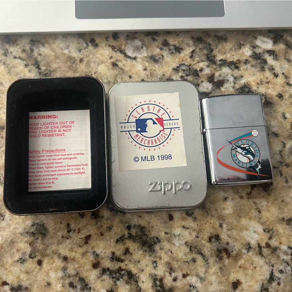 Zippo Silver Lighter with MLB Logo